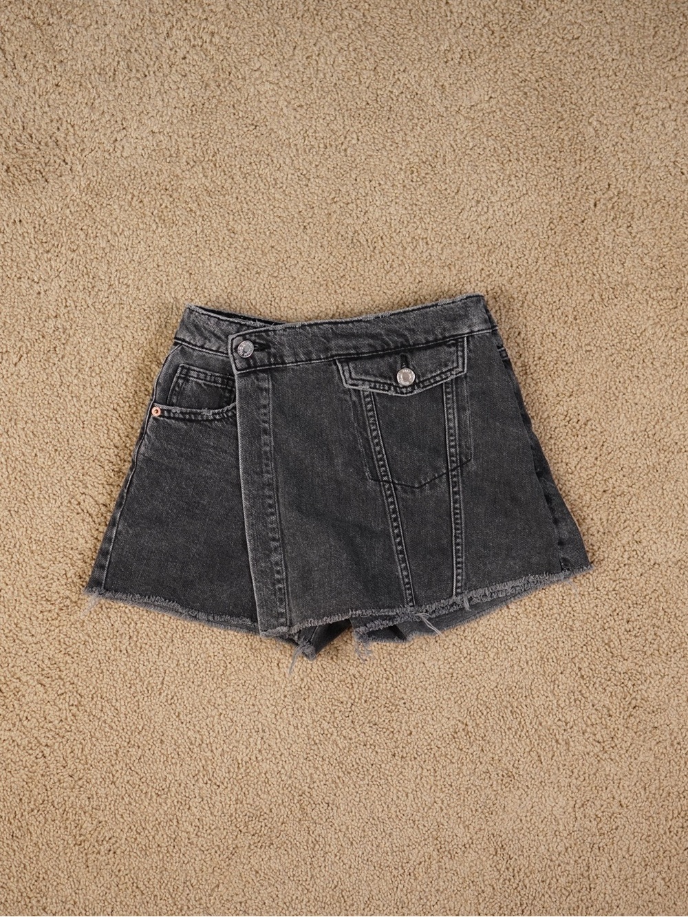 Zara Black Denim Skort